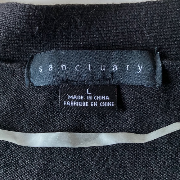 Sanctuary Oversize Black & White Tie Dye Cardigan L - Picture 4 of 5